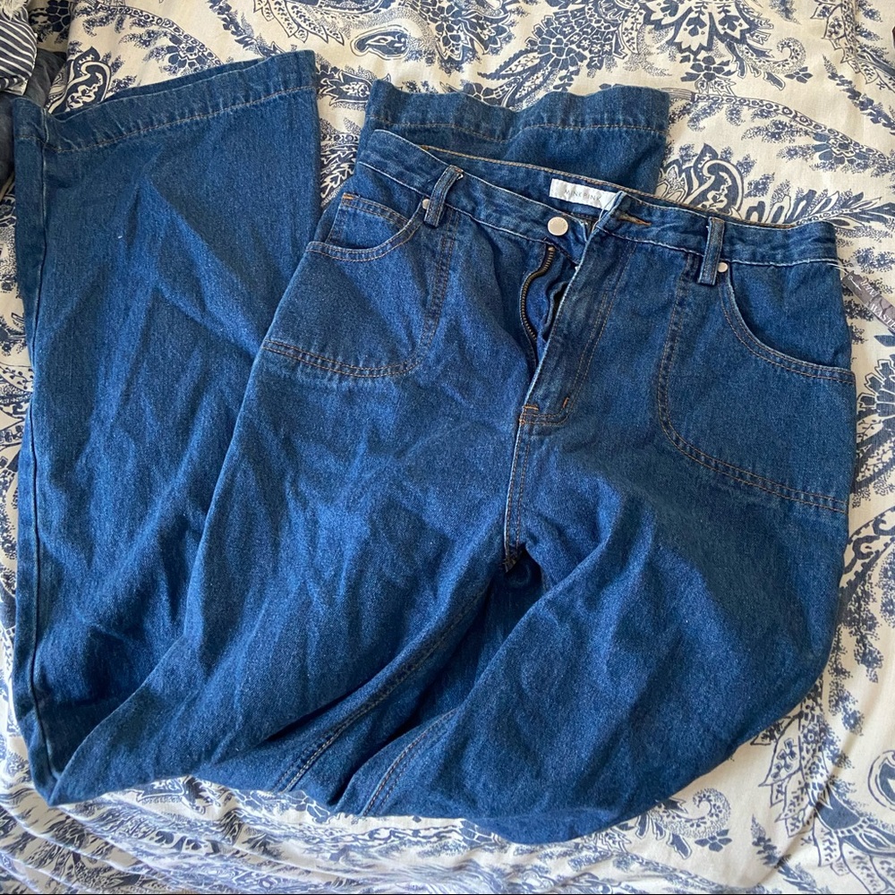 MinkPink high waisted bell bottom jeans
